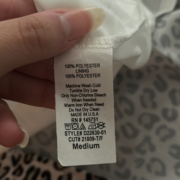 Pink Lily Silk Cheetah Print Dress, Size Medium - Picture 4 of 4